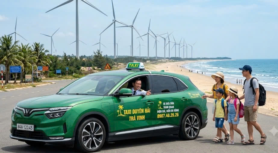 Taxi Duyên Hải Trà Vinh: Xe Đưa Đón Tham Quan Điện Gió, Biển Ba Động